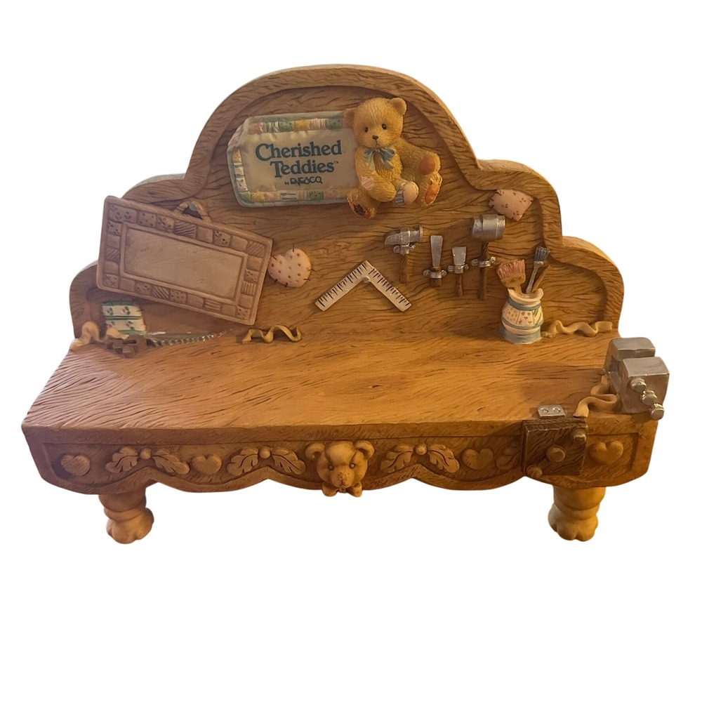 Cherished Teddies 1999 Priscilla Hillman Enesco Workbench Figurine 537640 Tan‎